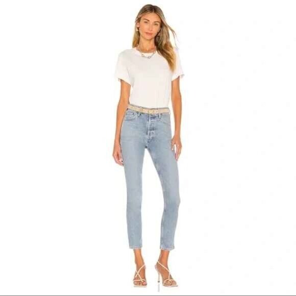 Agolde Nico High Rise Slim Jeans in Cliffside - Picture 1 of 16